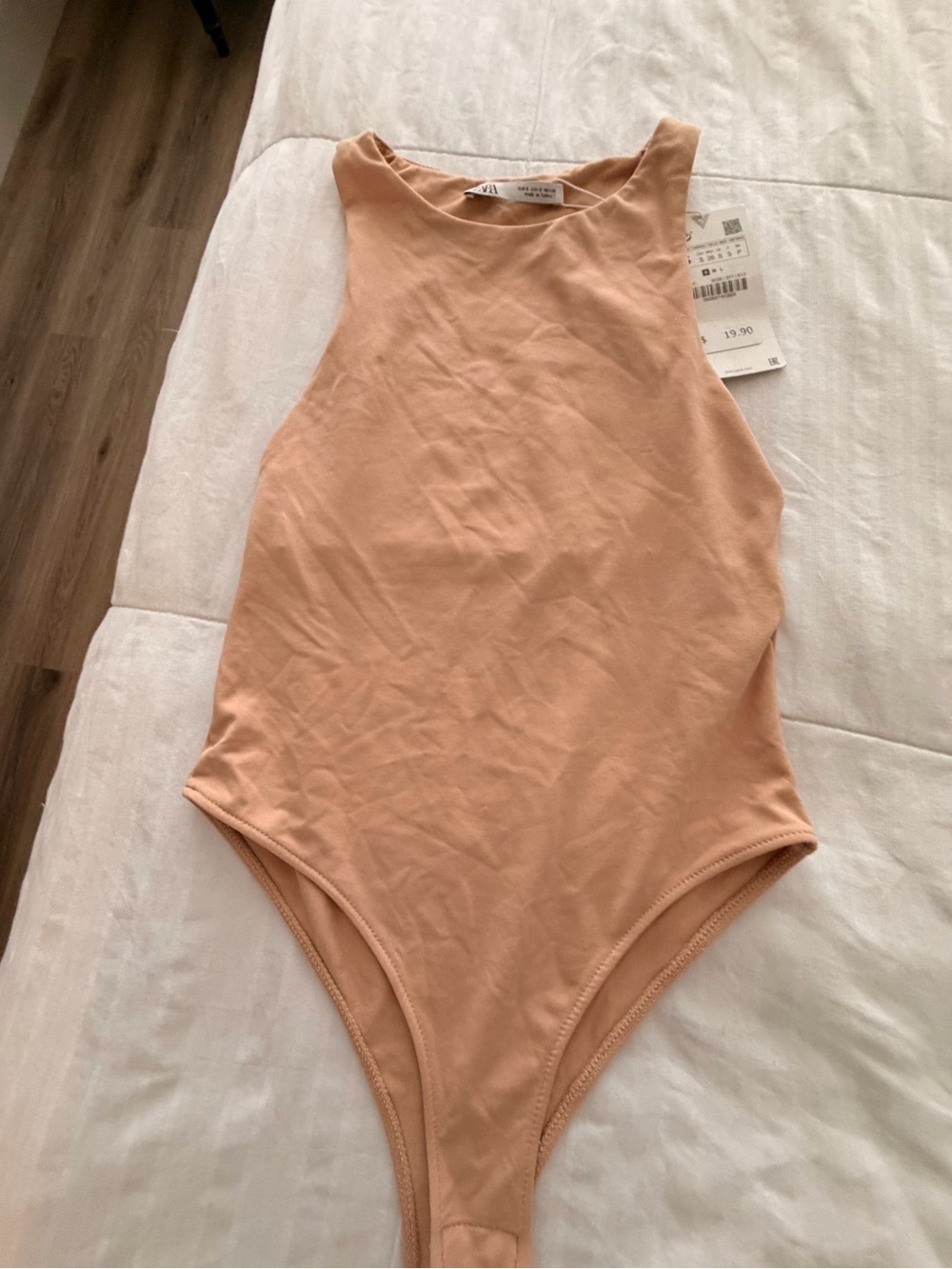 Zara Peach-Tone Girls One-Piece Bodysuit